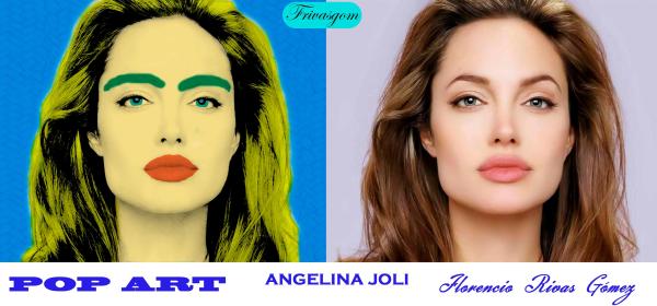 florencio rivas gomez - Cara de Angelina Jolie Pop Art trama 1