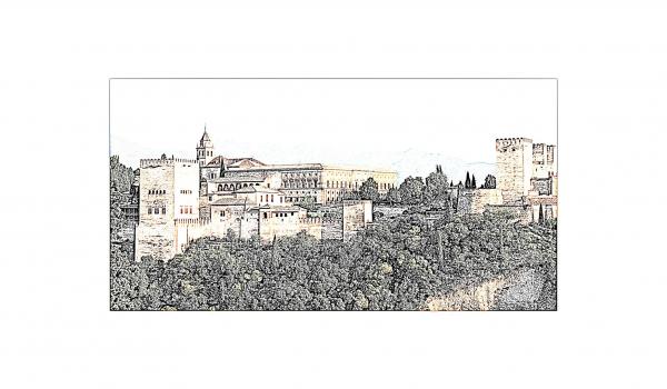 marcela rojas rivas - Alhambra de foto a lapiz