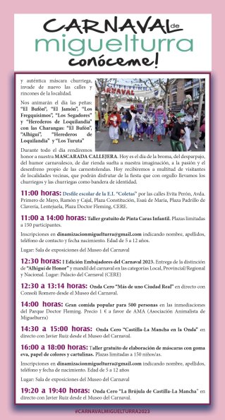 Maqueta Carnaval Miguelturra 2023- DIGITAL.indd
