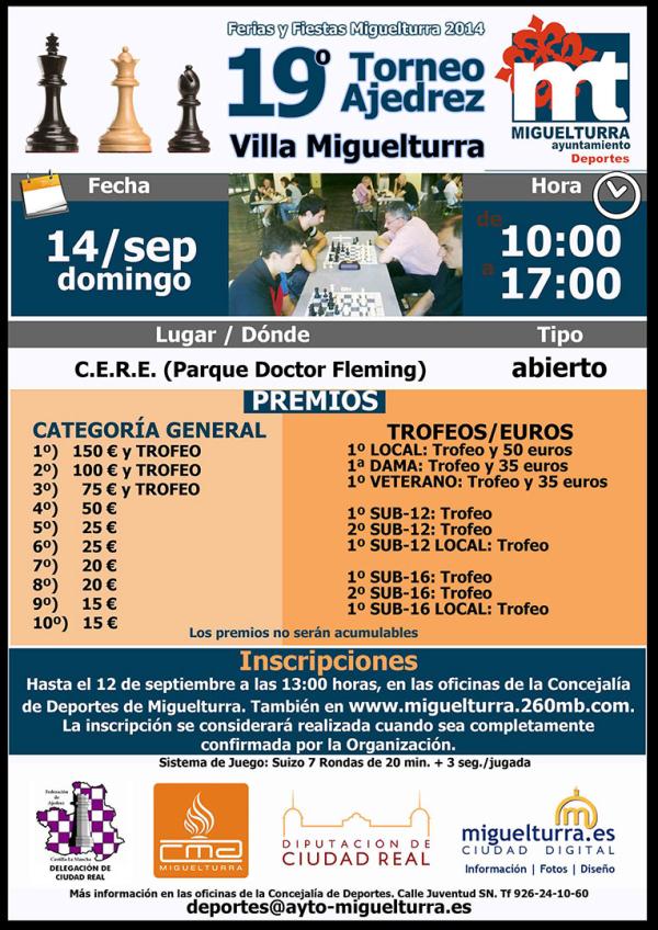 Torneo de Ajedrez Ferias 2014 Villa de Miguelturra
