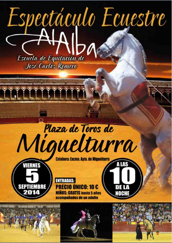 Cartel anunciador del espectáculo ecuestre Ferias 2014 Miguelturra