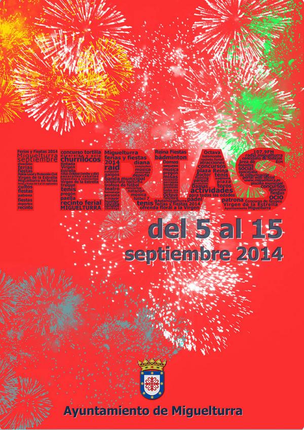 Cartel anunciador de las Ferias y Fiestas de Miguelturra 2014, del 5 al 15 de septiembre