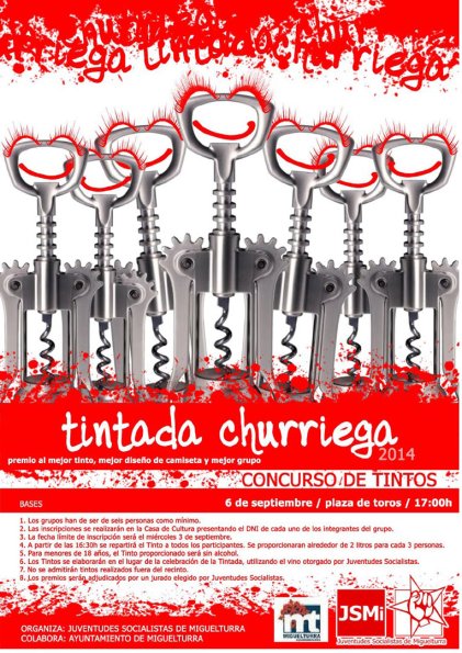 Cartel anunciador de la Tintada Churriega, Ferias 2014
